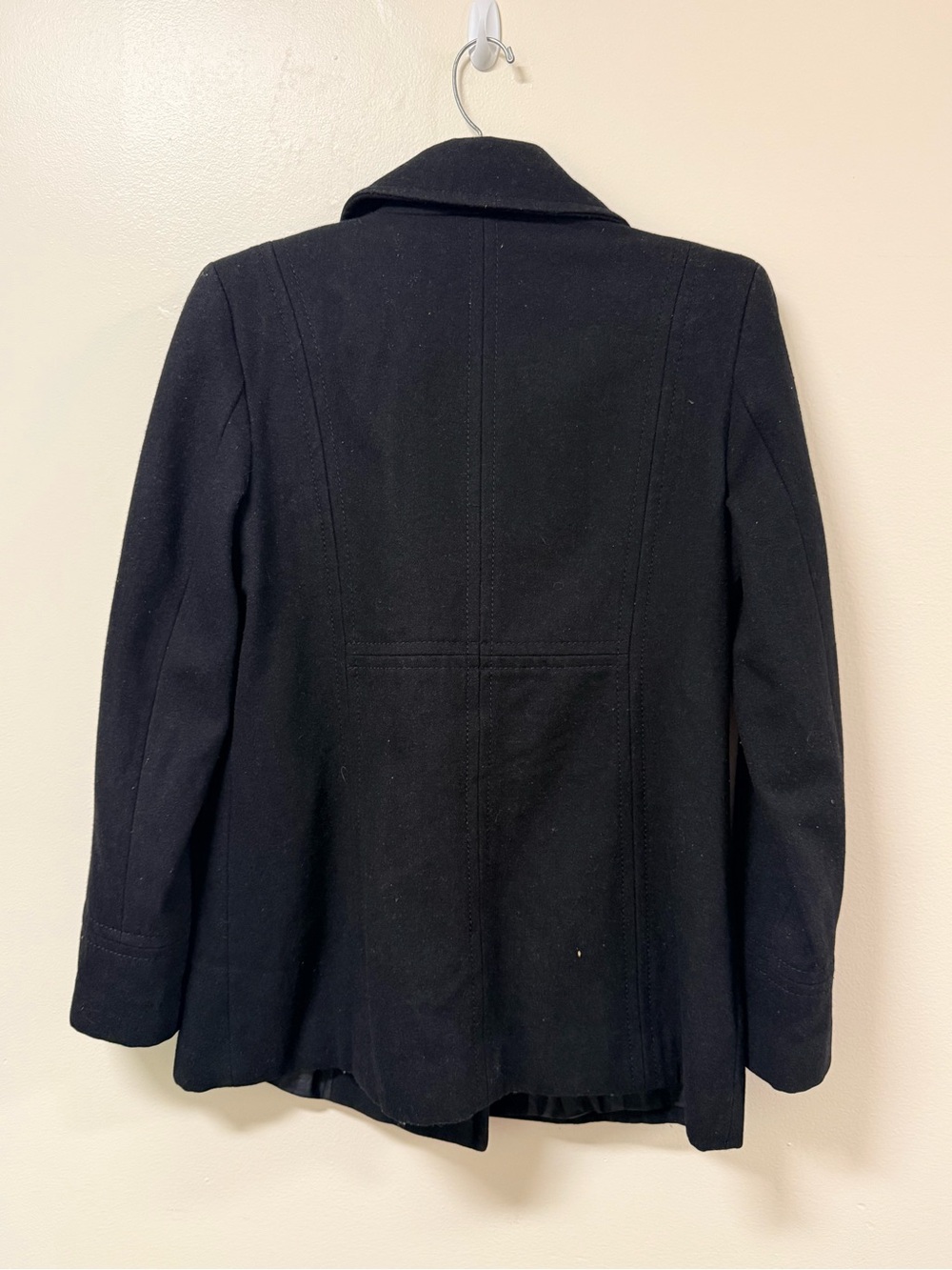 Marvin Richards Women's Black Pea Coat - Picture 8 of 11